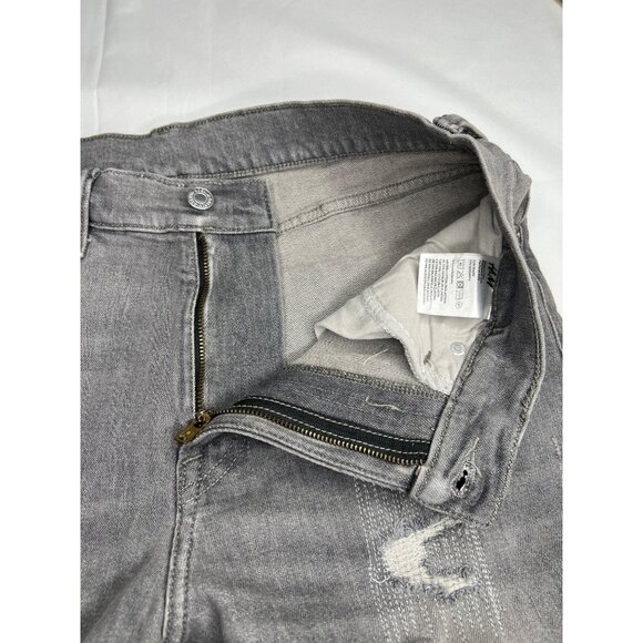 H&M Mens Distressed Grey Skinny Jeans Cotton/Elastane Size 32/32 - Picture 10 of 14